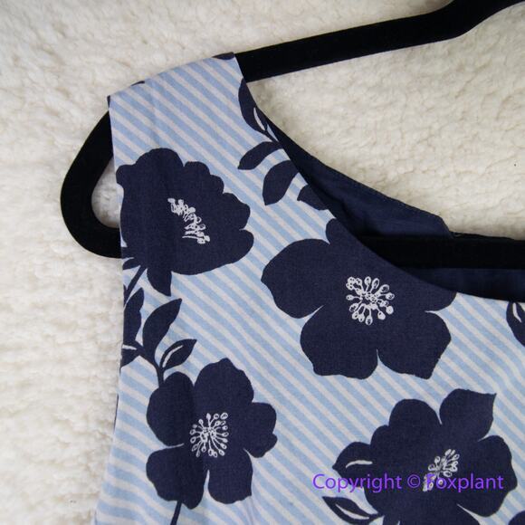 Vince Camuto women's blue floral print sleeveless dress plus size 20W - Picture 5 of 15